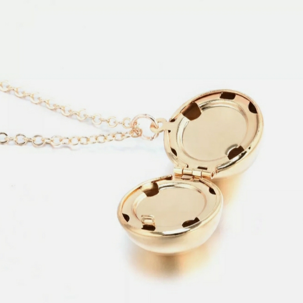 Secret Message Locket (Goldtone) - Picture 4 of 6